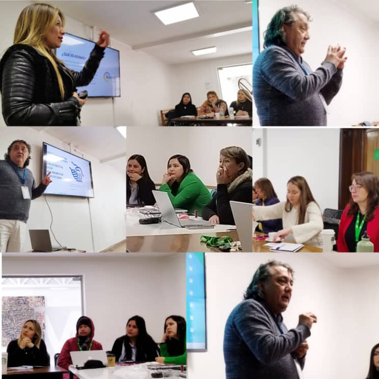 Belén Huerta, Directora Ejecutiva Kosmo Inclusión, Psicólogo, Cristian Silva, Director de Villa Solidaria, ALSINO, Trabajadores de Kosmo Inclusión 