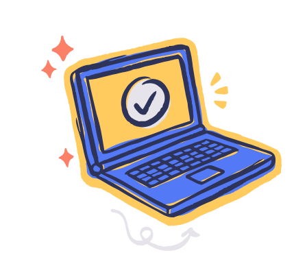 Ilustración de un laptop abierto.